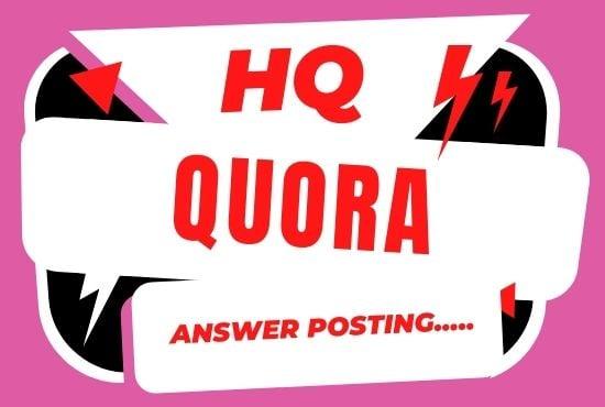 I will promote your website by 10 high quality Quora answers