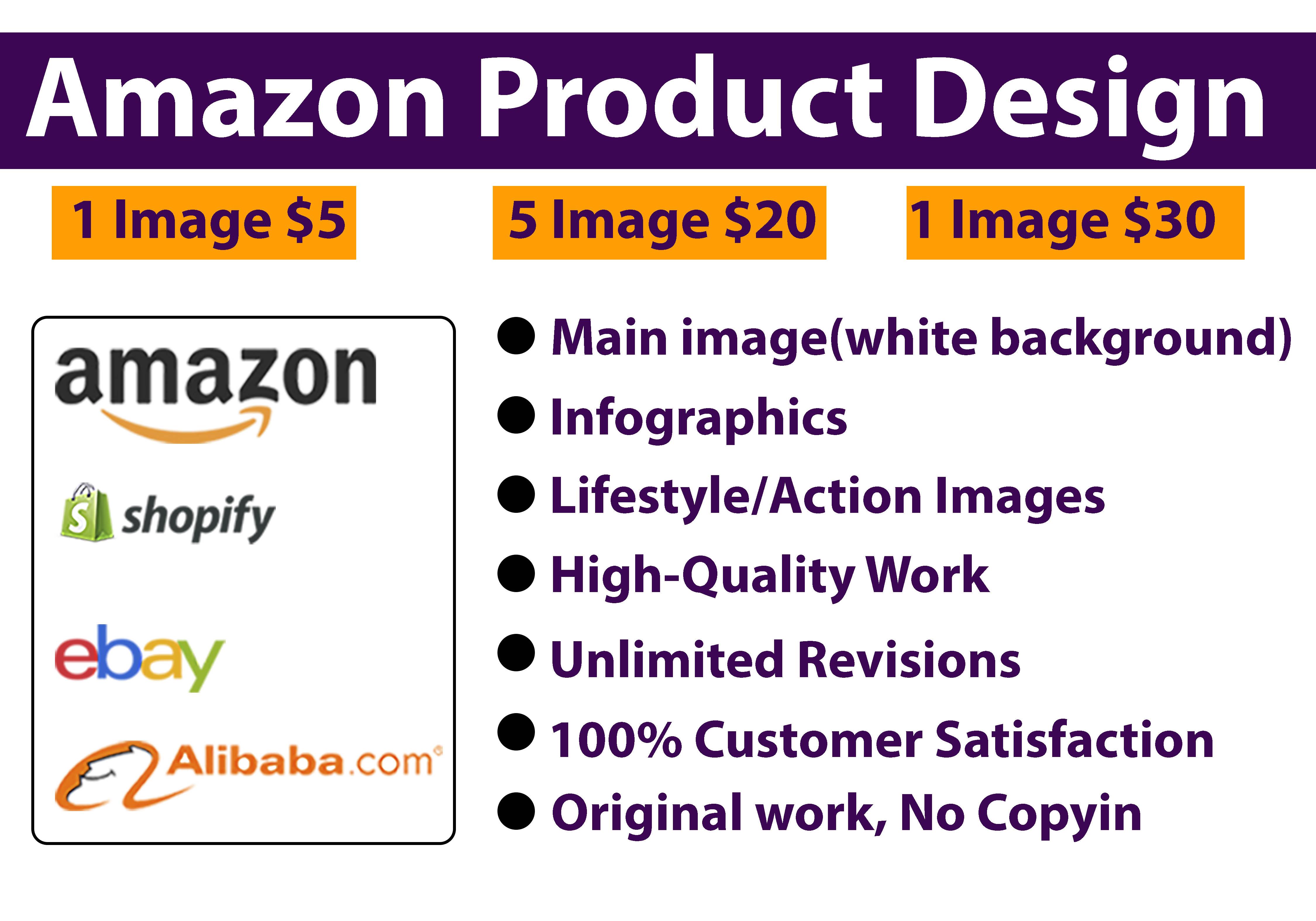 I will do top quality amazon product listing images, infographics, Lifestyle