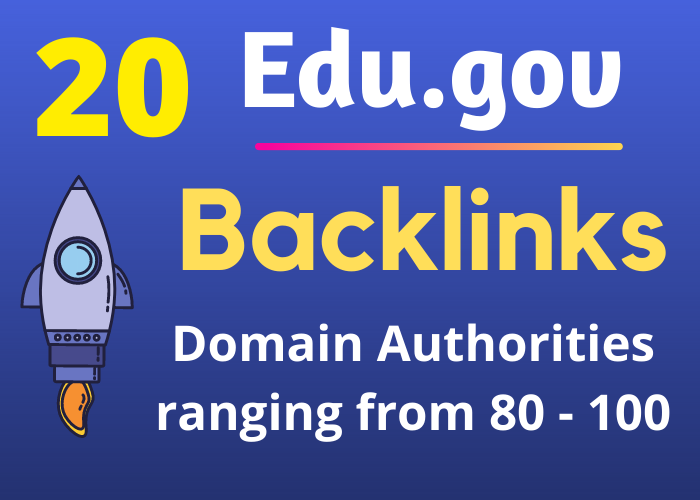 Build 20+ US Based EDU.GOV Authority High PR Backlinks