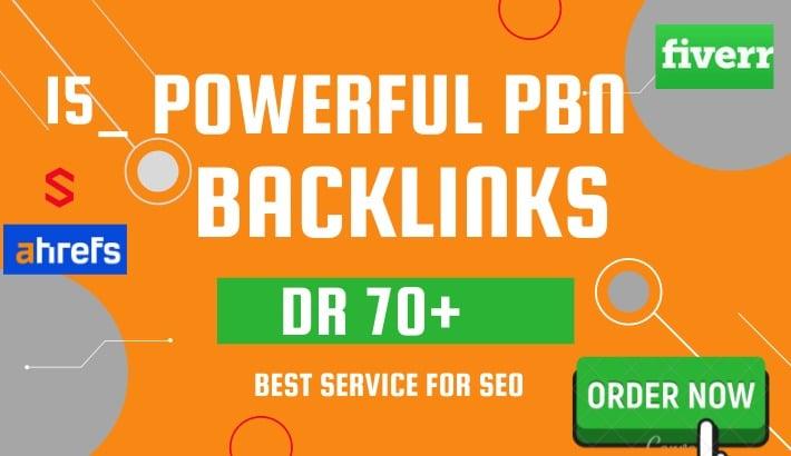 15 high DR 60 to 70 plus pbn dofollow backlinks