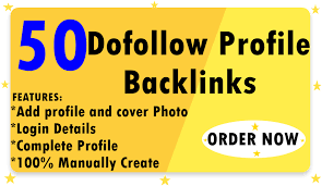 I will 50 profile dofollow backlinks on high da unique websites