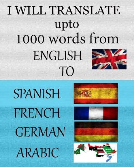 I will translate English to all languages 