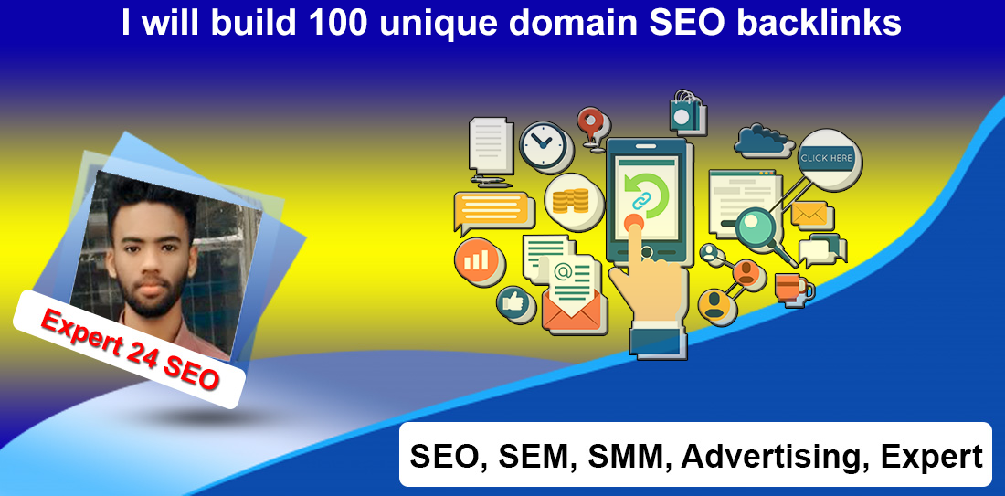 I will build 100 unique domain SEO backlinks