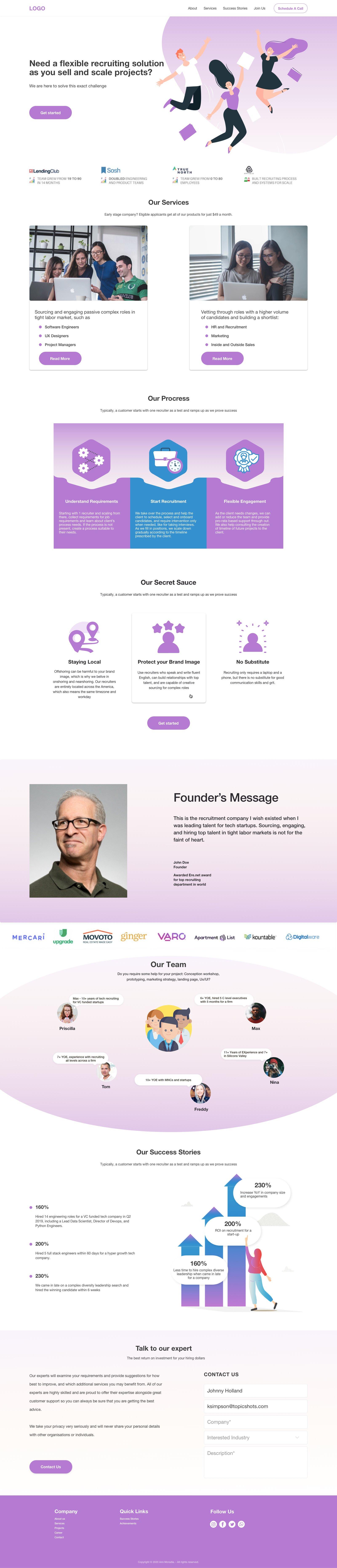 I will make UI design for your landing page