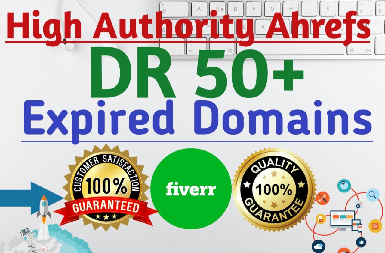 I will do high da expired domain research with authority backlinks