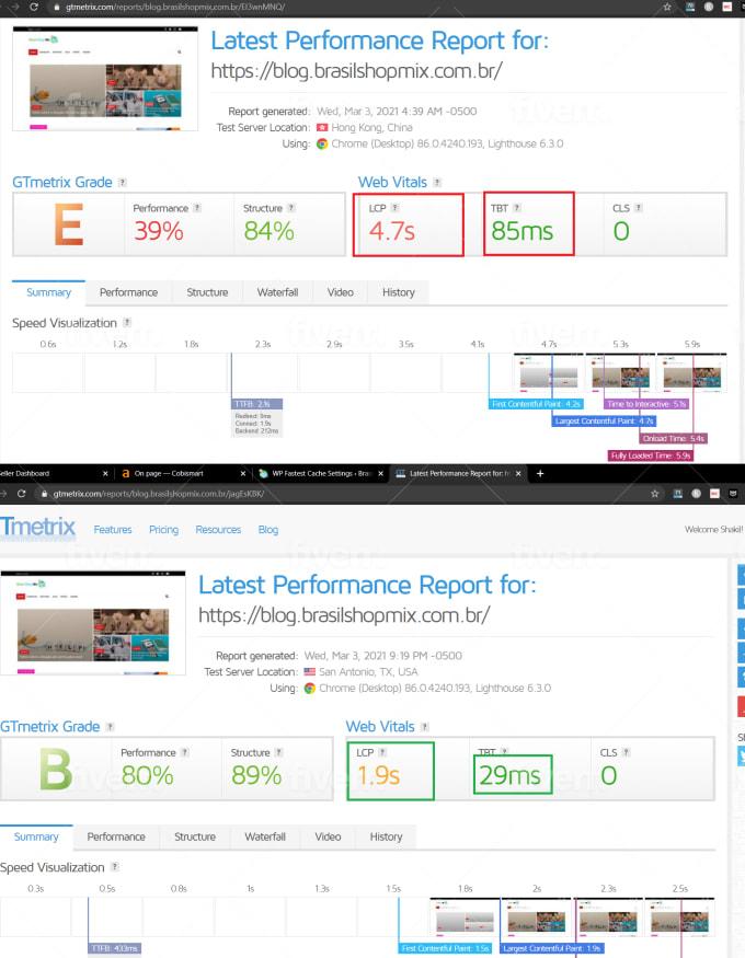 I will increase google page speed wordpress web site speed up optimization gtmetrix