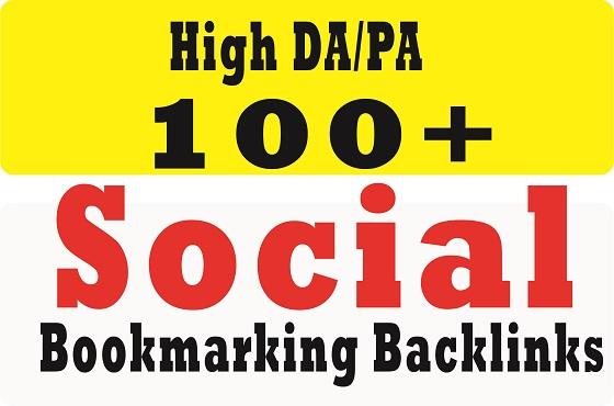 provide 100+ social bookmarking on high da dofollow backlinks