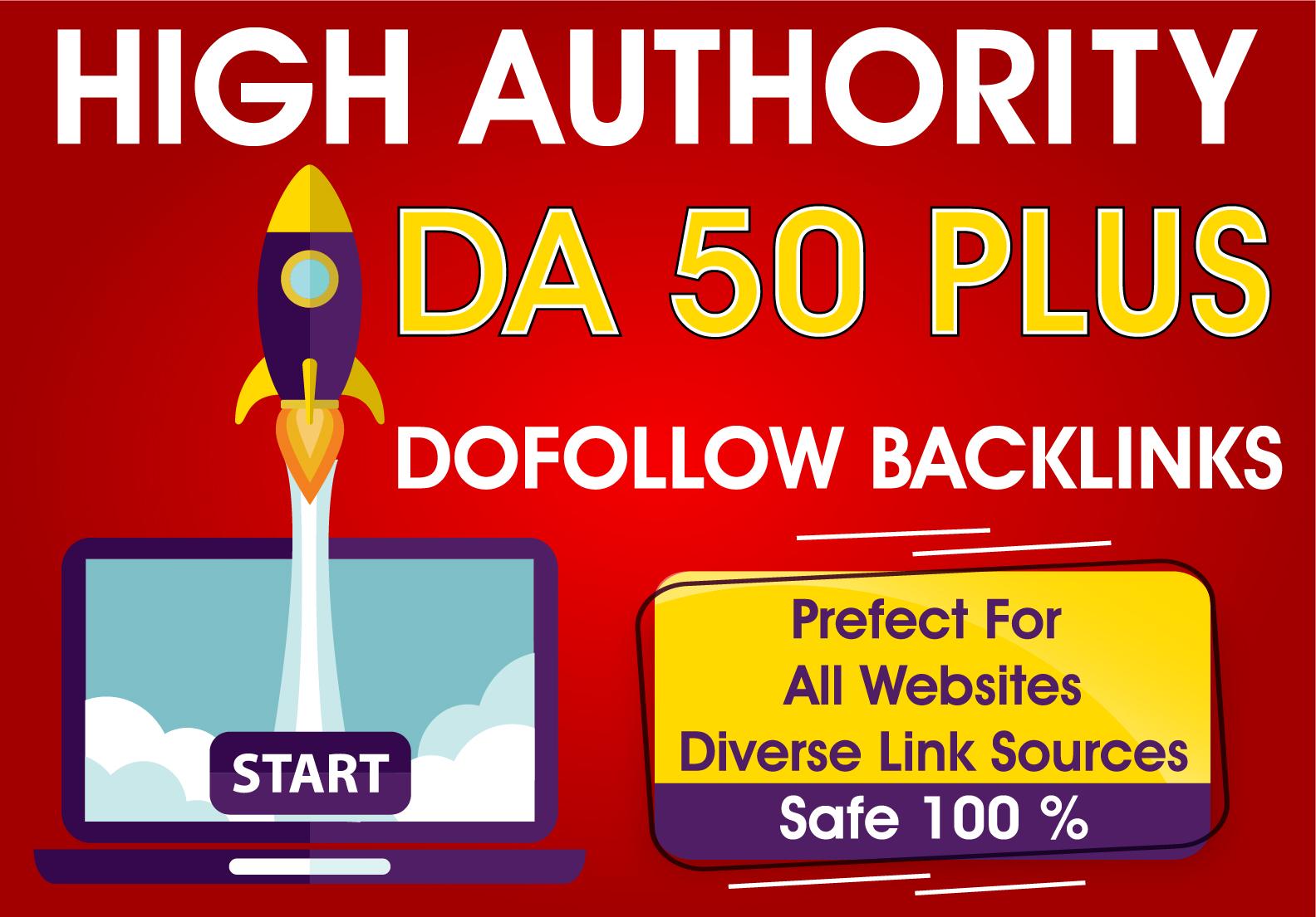 90 high quality dofollow SEO backlinks da 50 plus authority white hat link building