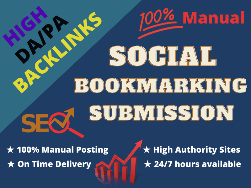 I will do manually 85 bookmark submission for HQ backlinks