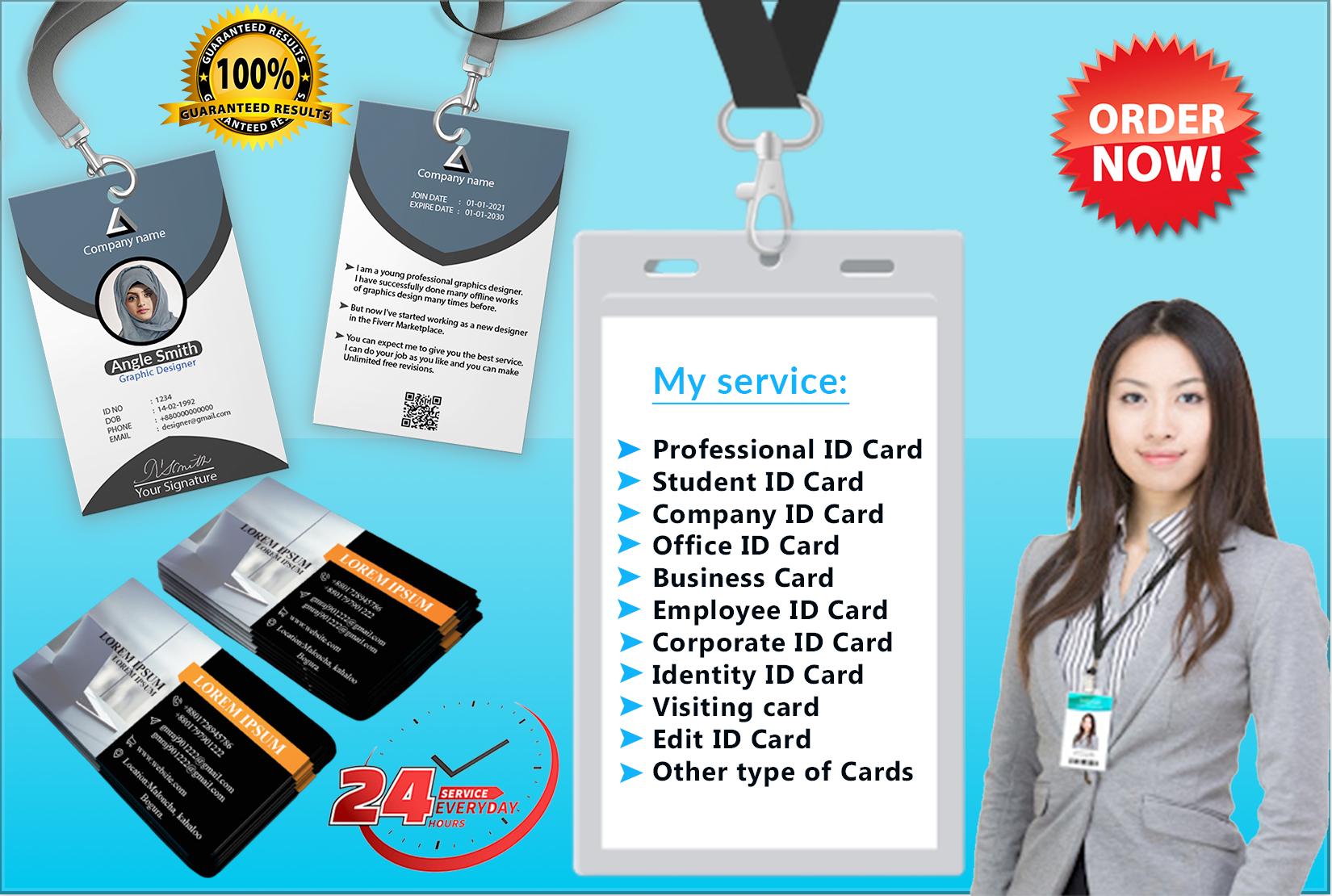 design professional id card Business card and edit any card