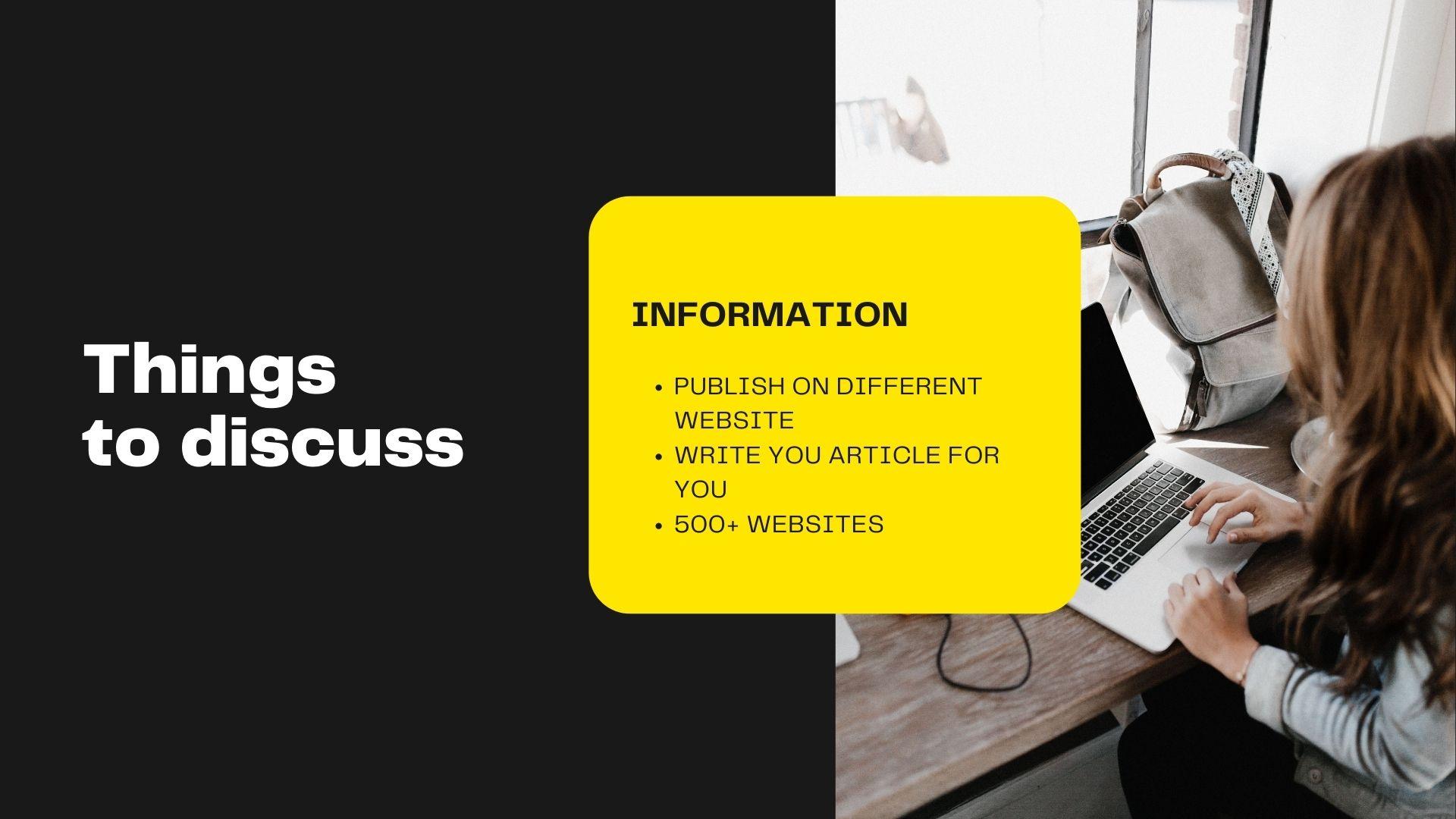 I will write and publish article for you on 500+ websites