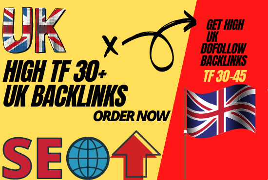 I will give you 30 high tf trust flow uk seo backlinks guaranteed 