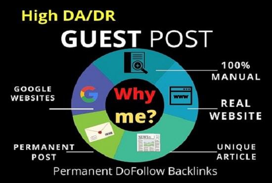 publish 20 high quality guest post with dofollow backlink.
