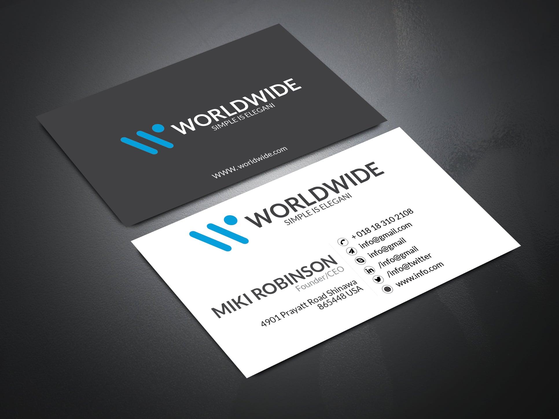 I Will Create a Business Card Two Side 