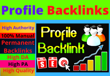 25 Profile Backlinks High Authority Permanent Dofollow unique domain white hat seo backlinks