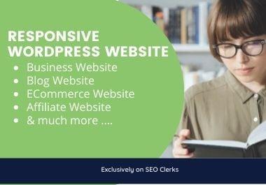 I will build responsive wordpress website for your Business