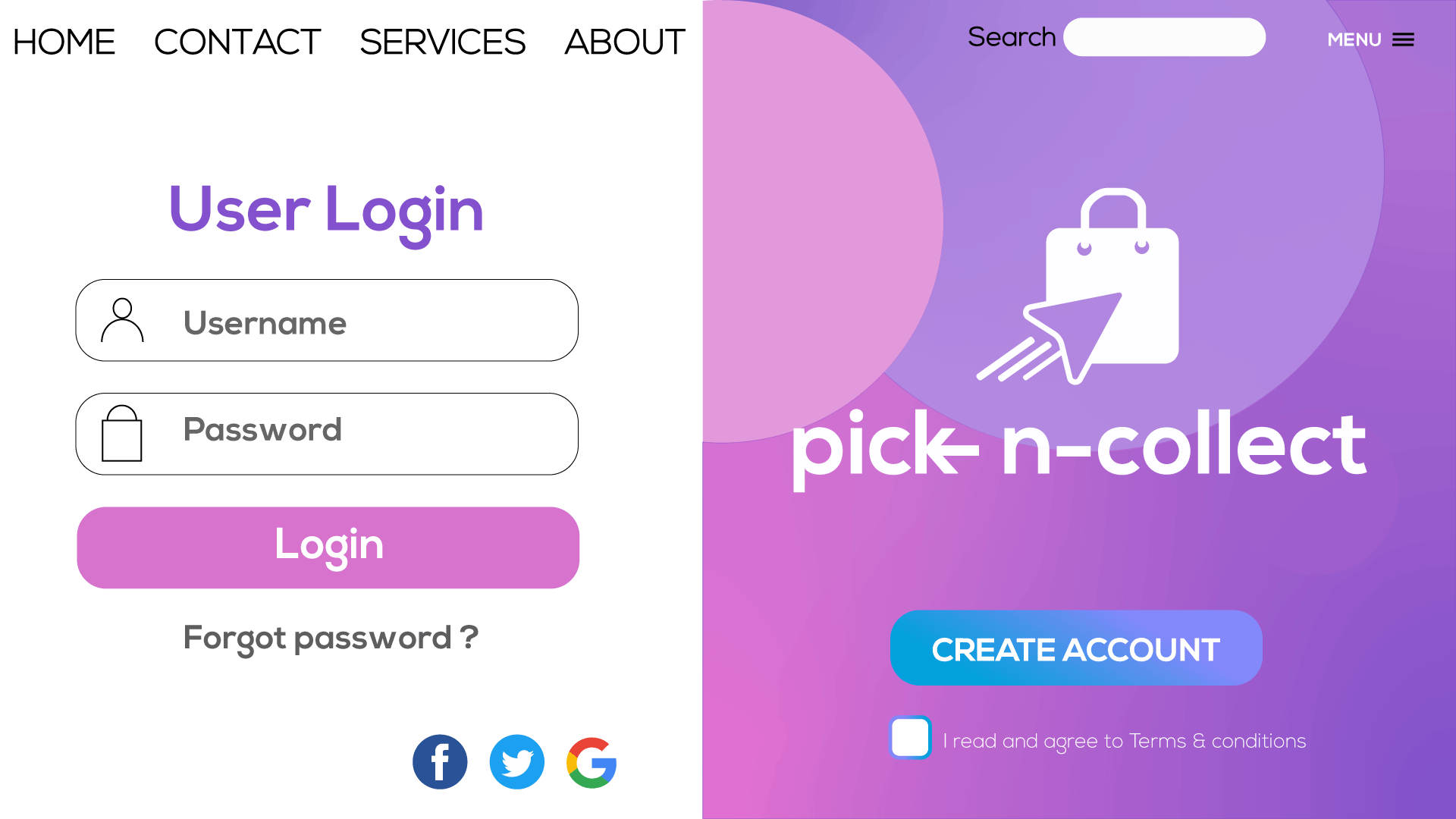 I will give you creative login and register page for your site