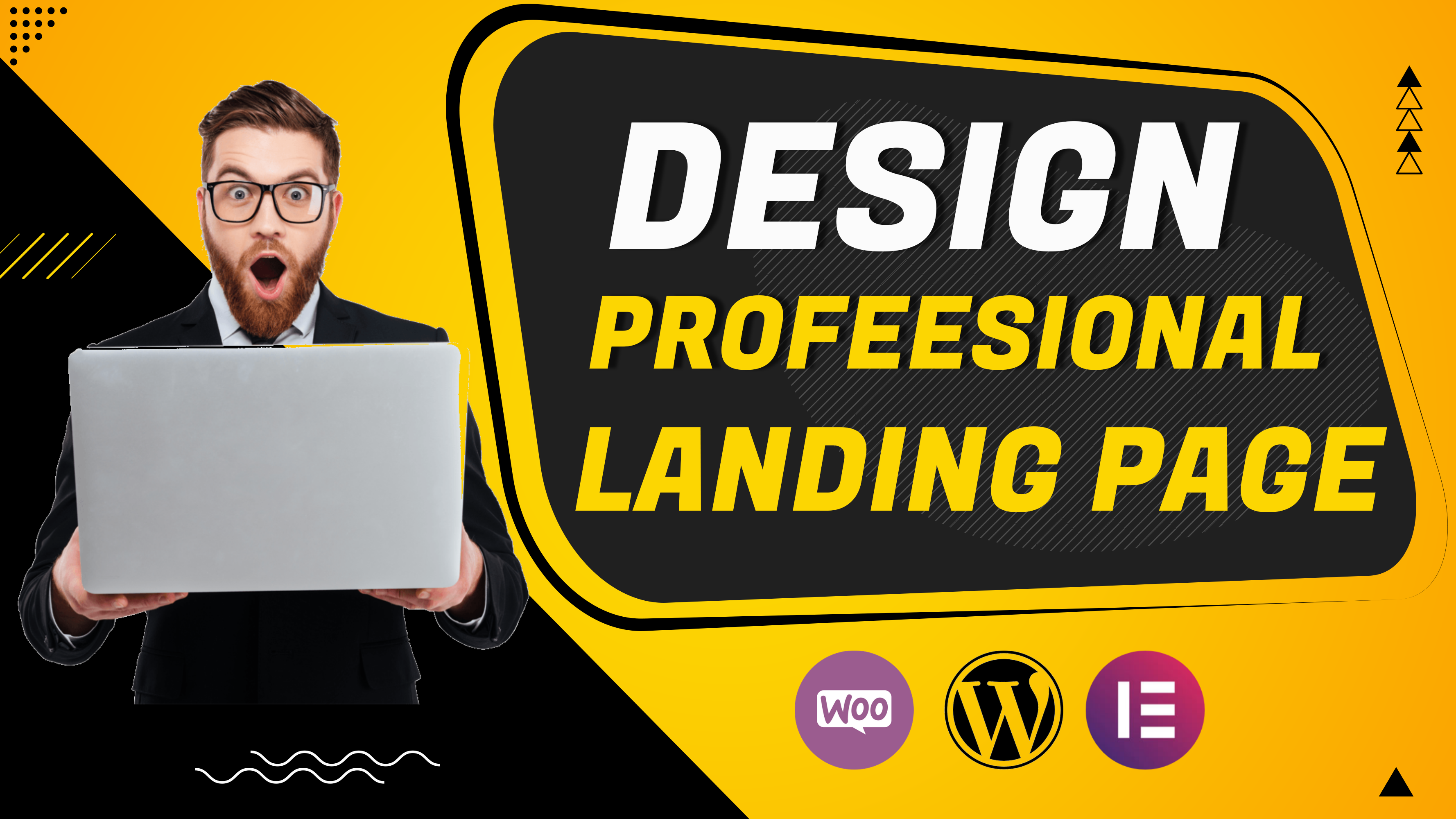 I will design wordpress landing page or squeeze page by elementor pro, wpbakery, divi
