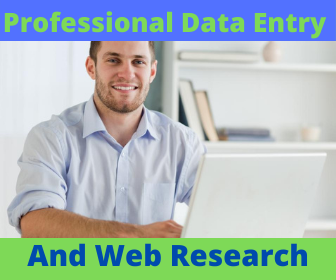 I will do professional & accurate Data Entry,Web Research,Data Collecting