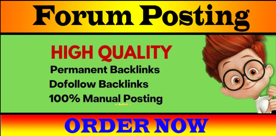 Provide 60 forum posting bast backlinks on high DA PA 