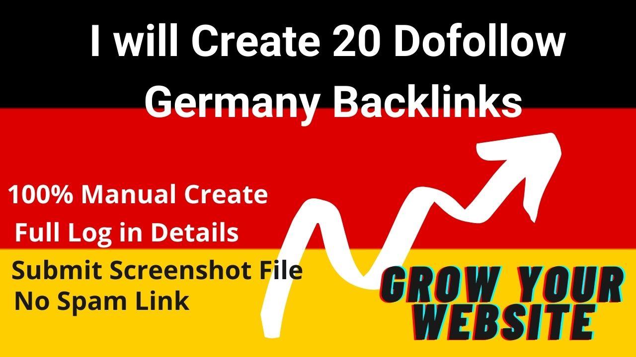 I Will Create 20 Dofollow Germany Backlinks