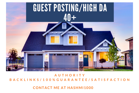 I will do home improvement guest posts on high da blog