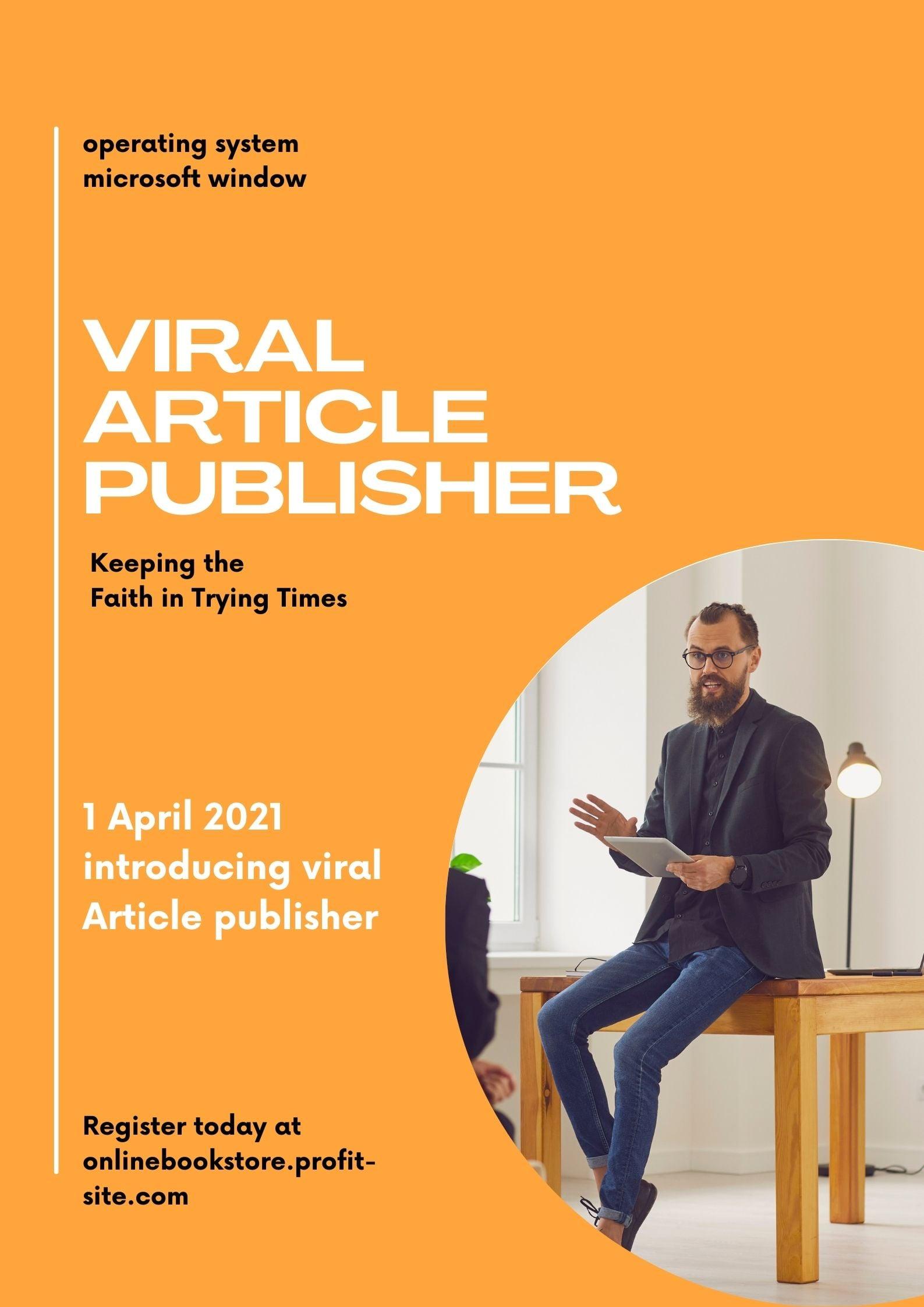 Viral Article Publishers This Software Can help you to sbmit 1 article on 500+ Website in 1 minute