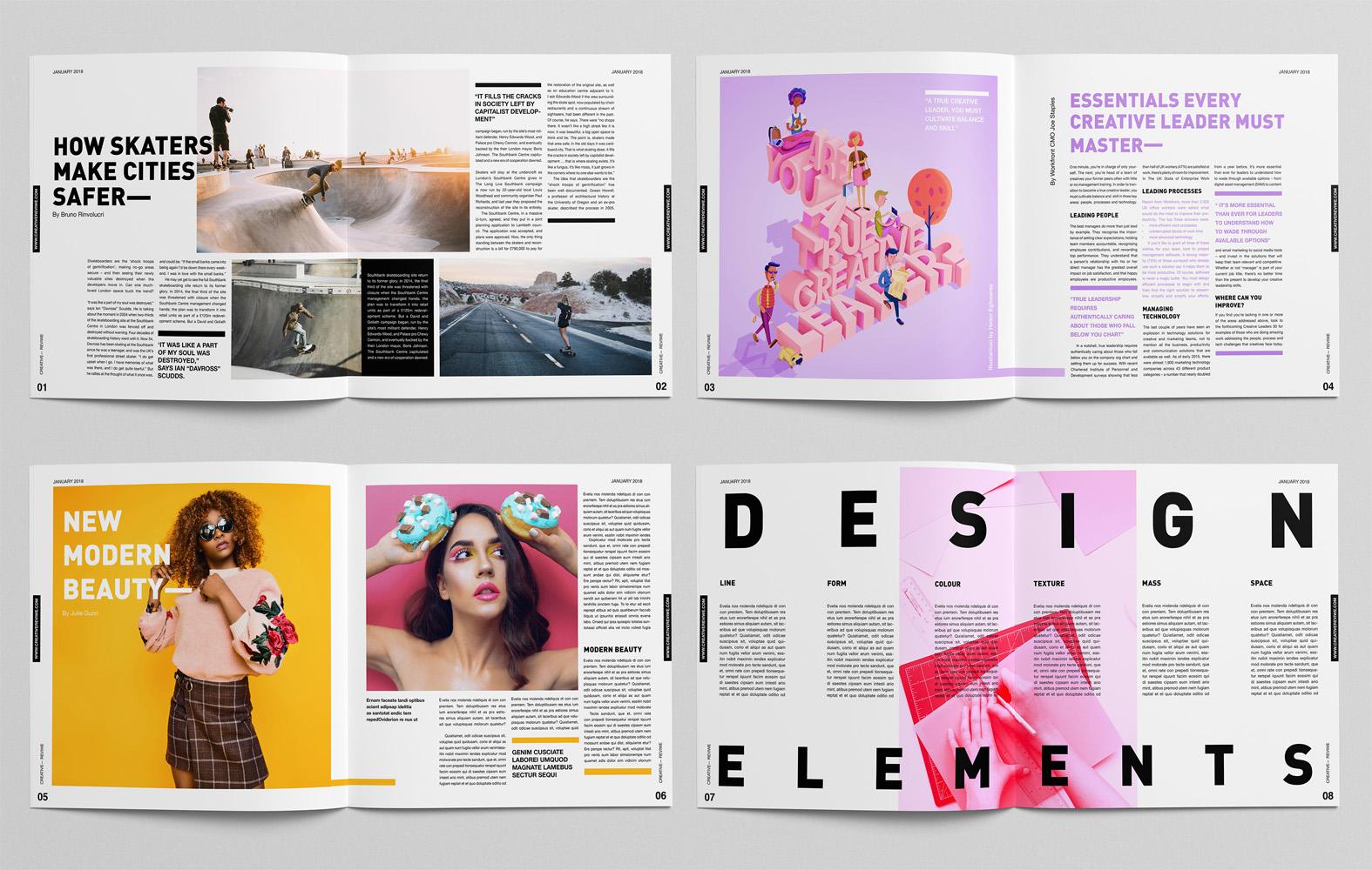 I will design a professional magazine layout design