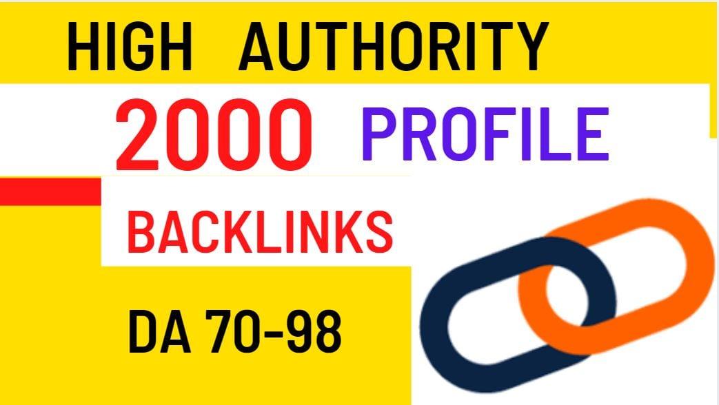 2000 high authority profile backlinks for manual SEO link building 