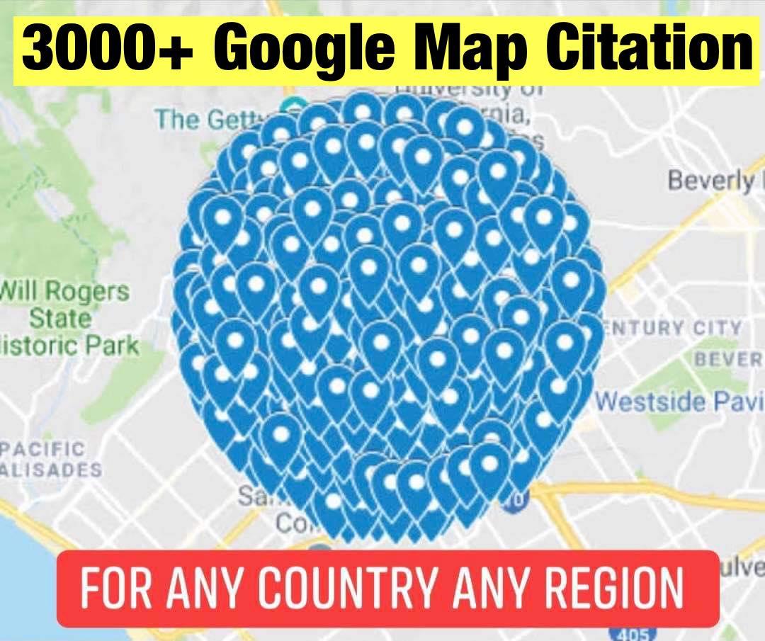 Create 3,000+google map citation and GMB for Local Seo