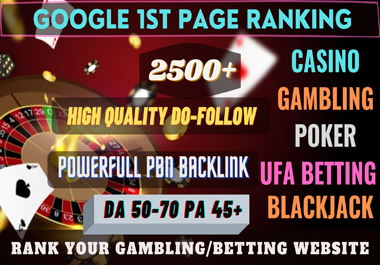 2500+ Manual Powerful Backlinks for UFA/CASINO/GAMBLING/POKER/Betting/judi BOLA connected 