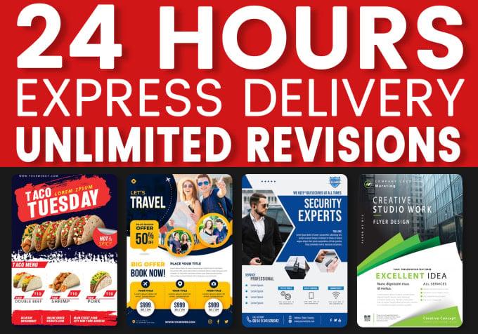 I will design professional flyers within 24 hours.