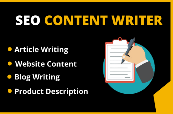 I will write SEO article writing, website content, or blog writing 1000W