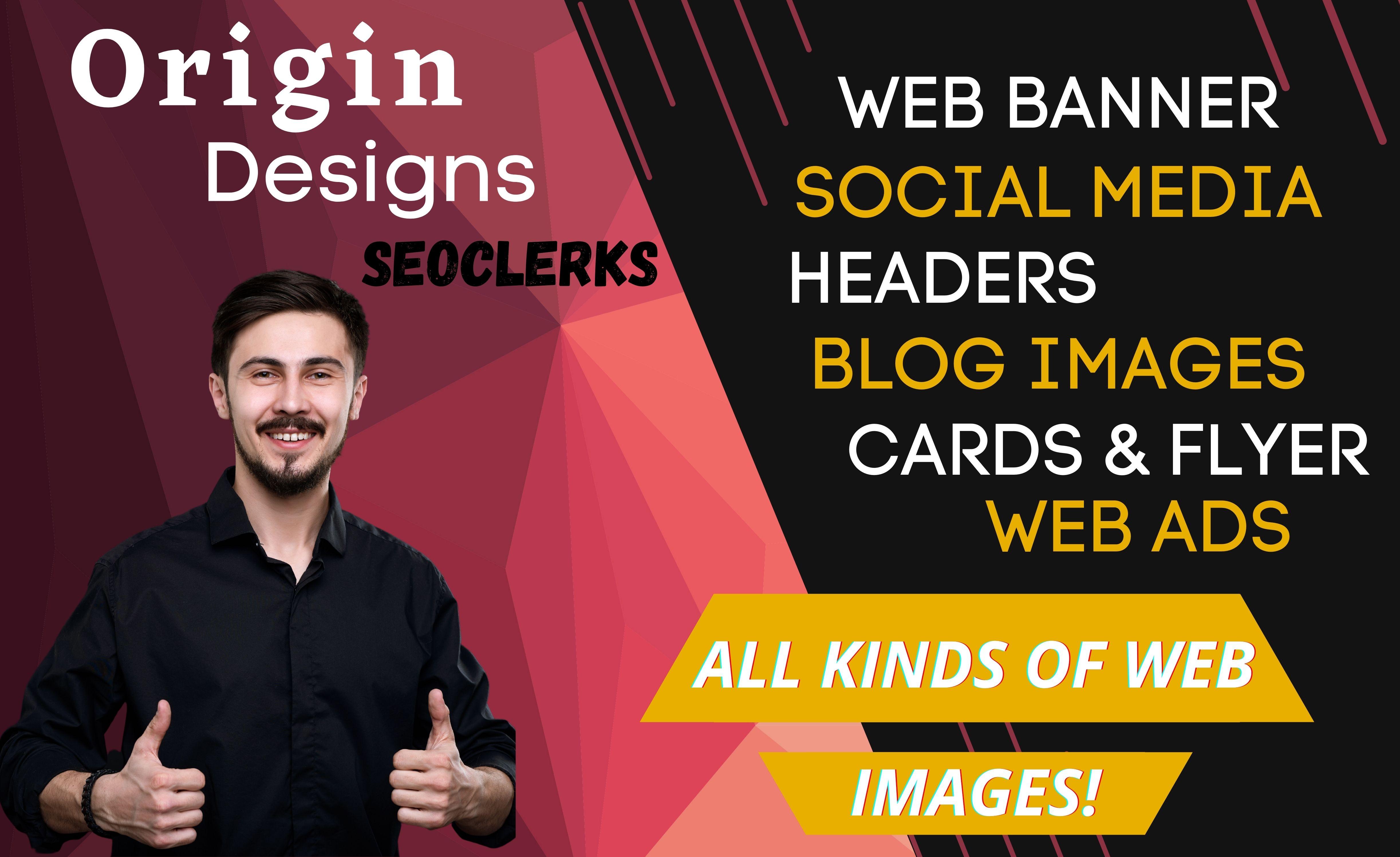 I will design website banner ads, header image, and blog image
