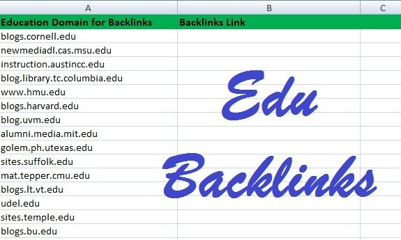 50 unique high authority EDU backlinks for Google ranking