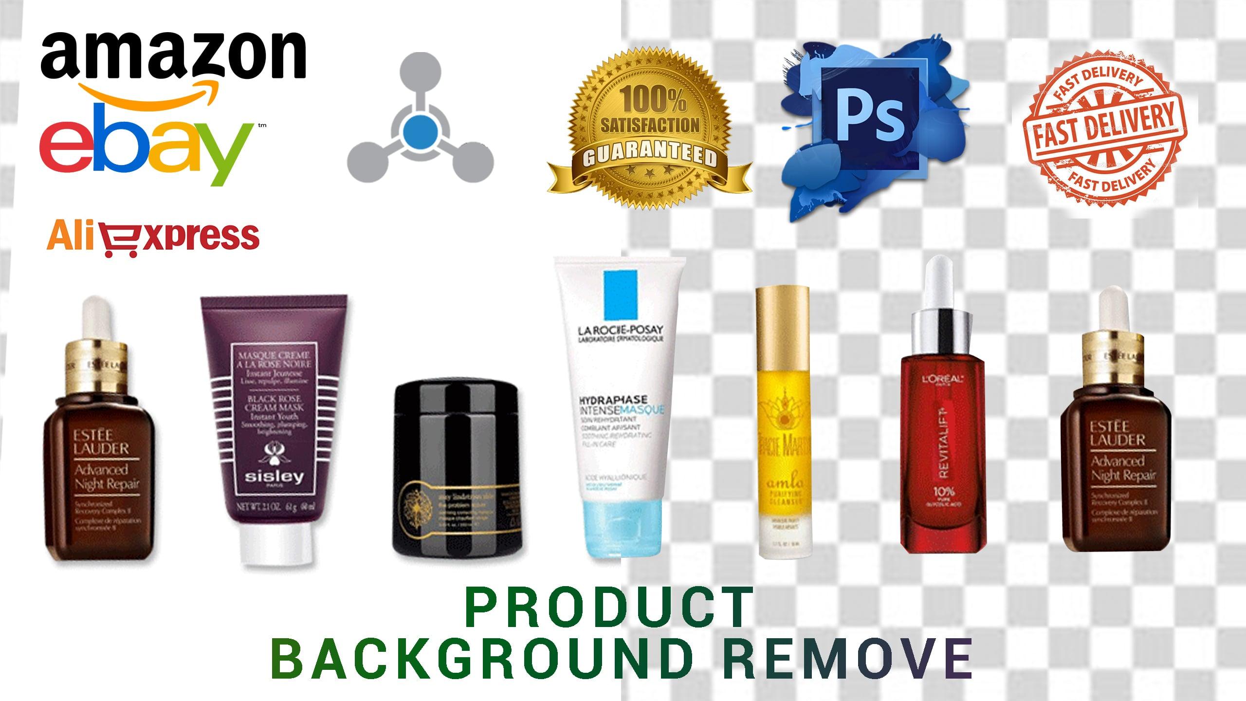 I will remove any product background fastest for amazon, ebay, alibaba