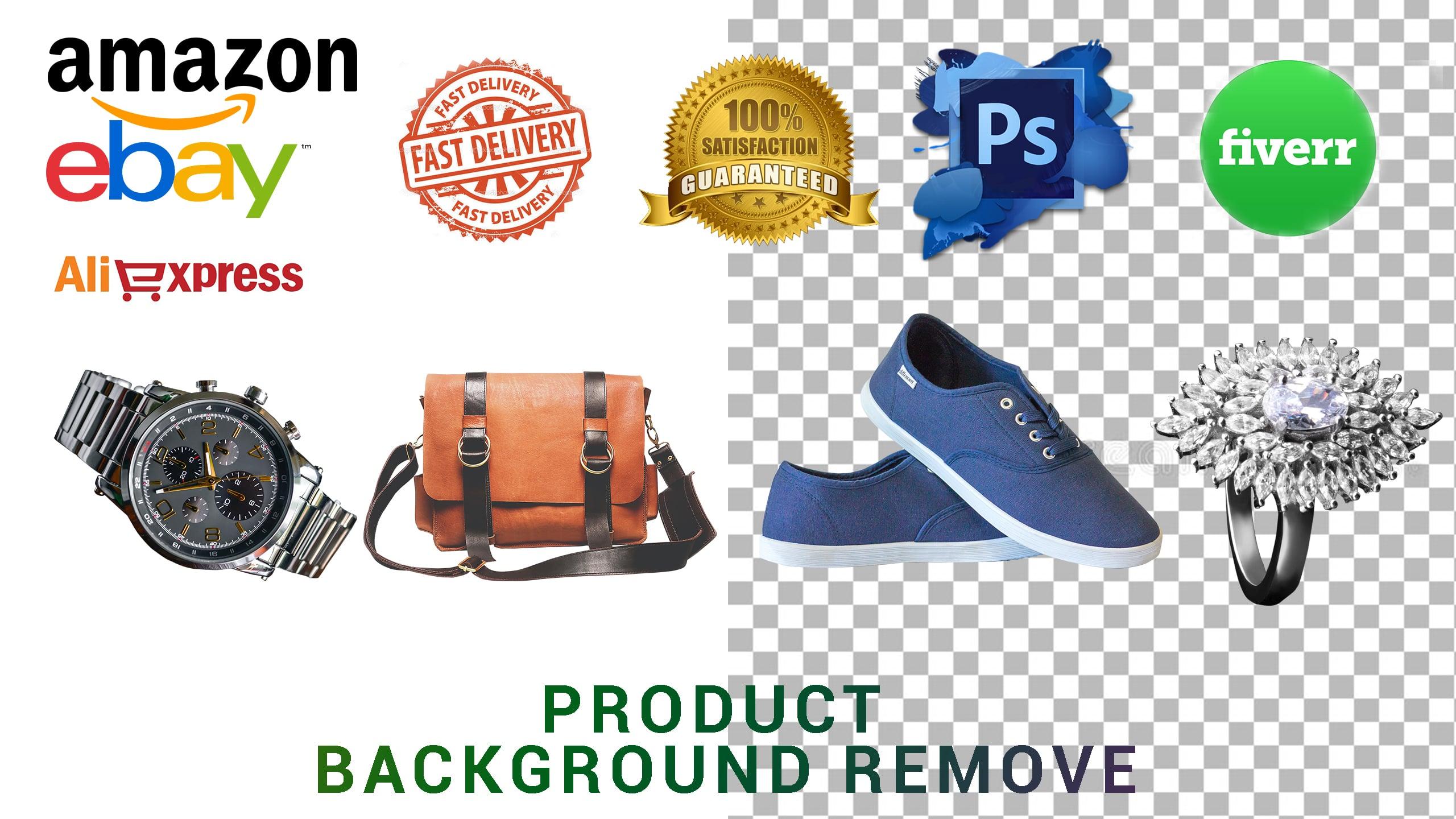 I will remove any product background fastest for amazon, ebay, alibaba