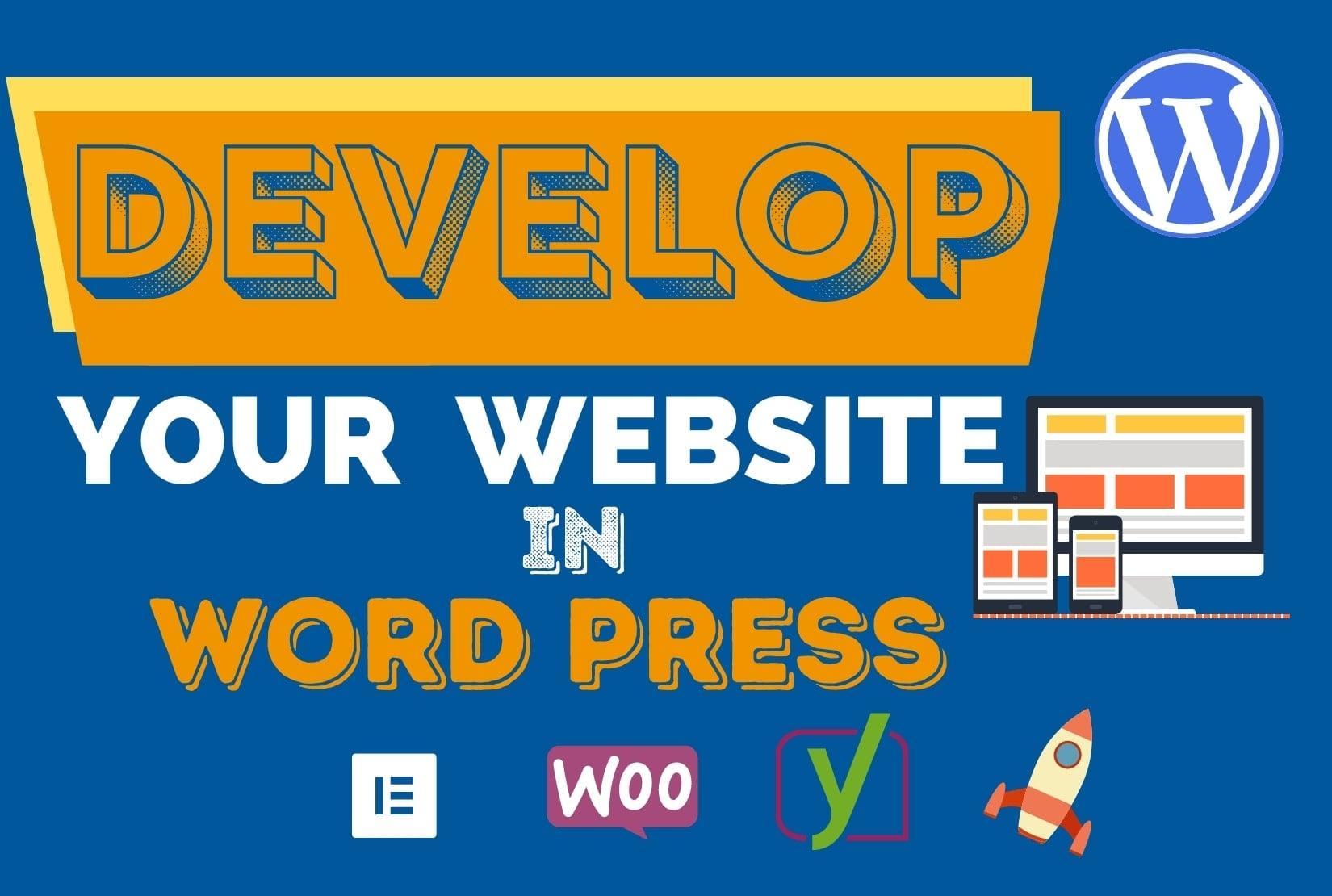 I will develop,redesign,customize and build responsive WordPress website