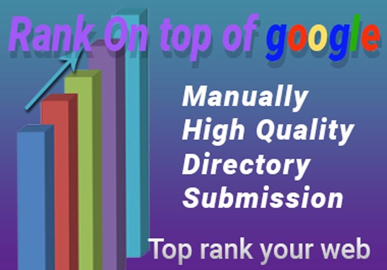 Directory submission assistance, Manually high-quality Backlinks