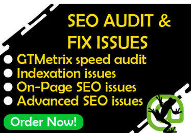 I will provide an in depth SEO audit report with action plan