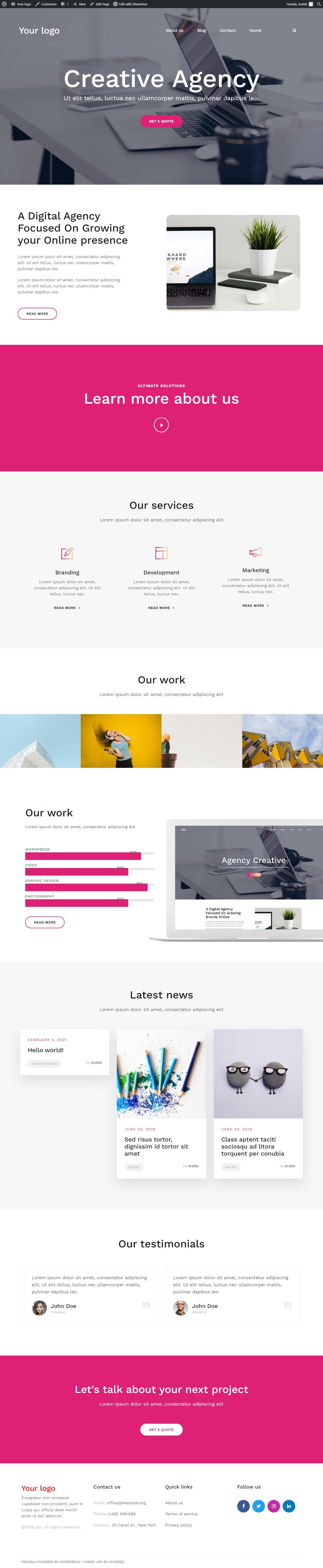 I will convert PSD to wordpress using Elementor pro