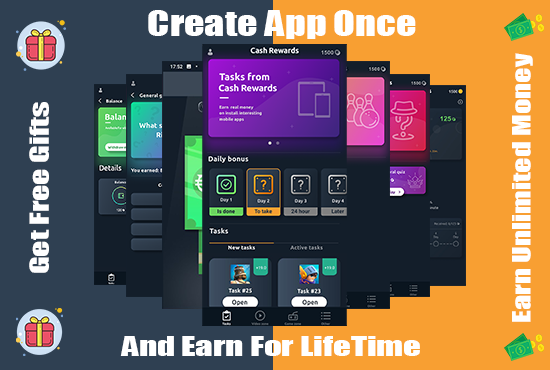 I will build professional android earning app for lifetime earning