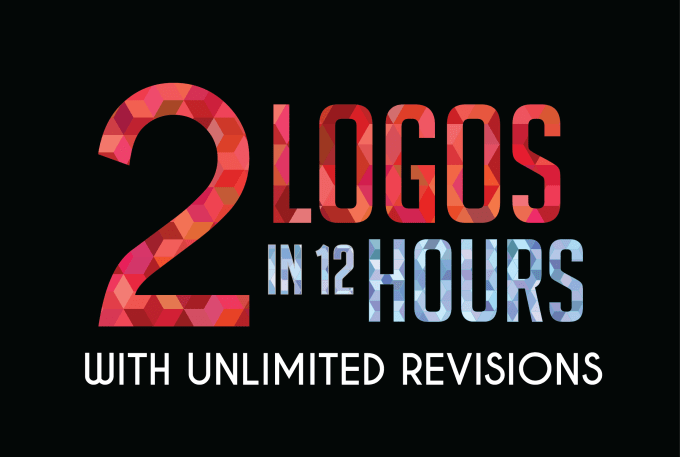 design 2 logo versions in 12 hours with unlimited revisions