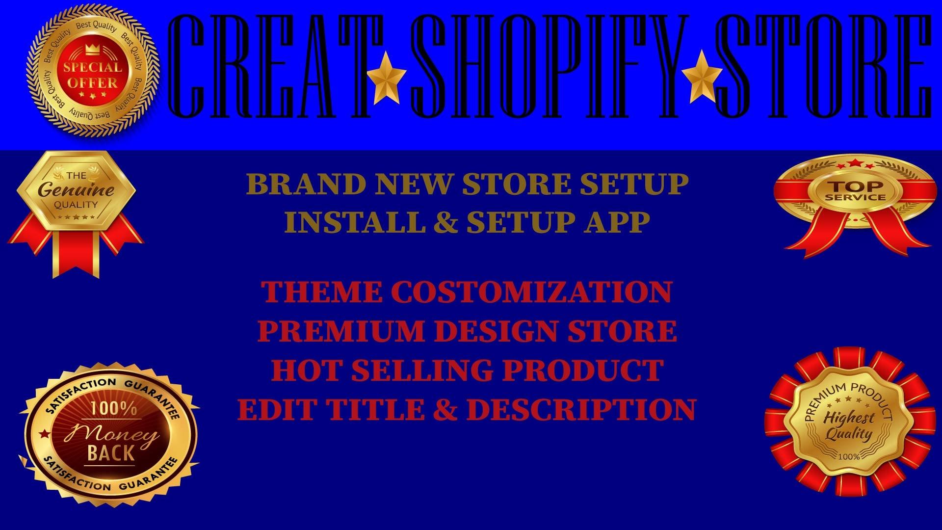 I will create shopify dropshipping store 