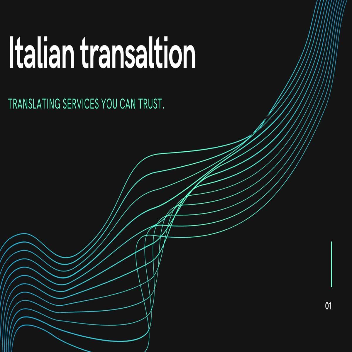 Italian document translation (500 world)