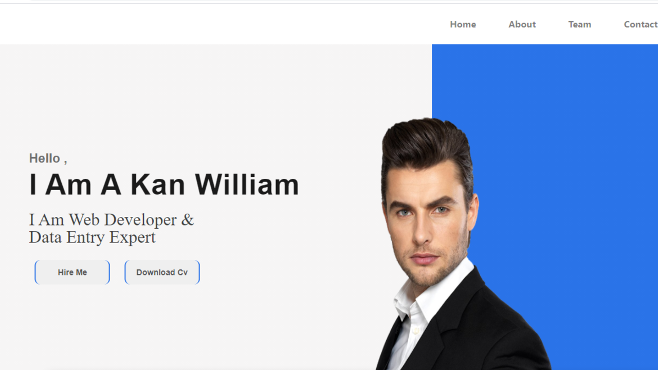Simple Portfolio Html & Css Template