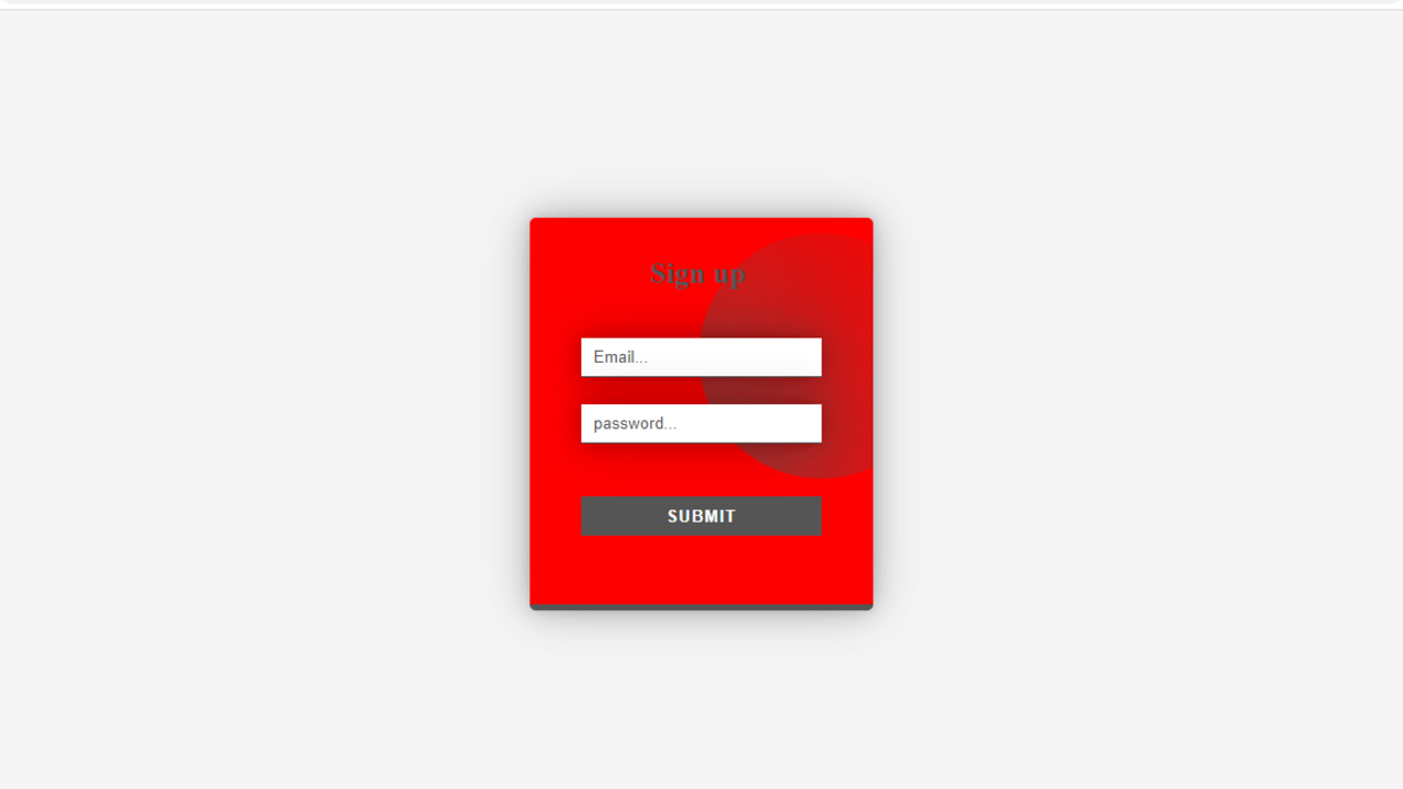 Red & Black Html Form Template