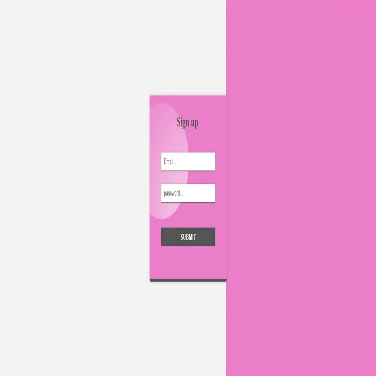 html & Css Attractive Form template