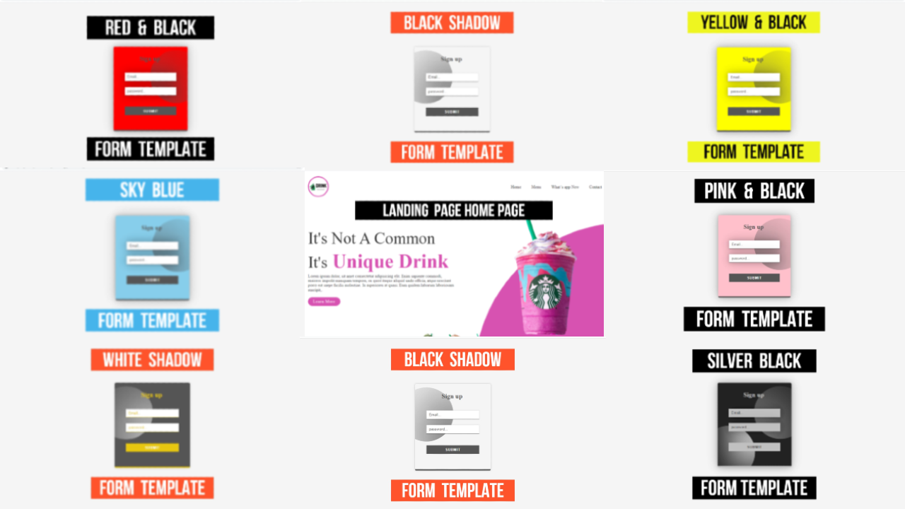 Many Form In One Package Beautiful Unique Stylish And Amazing html css Templates