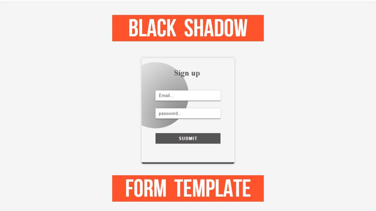 light-grey and black-shadow form for beautifyl websites